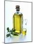 A Bottle and a Carafe of Olive Oil with an Olive Sprig-Alena Hrbkova-Mounted Photographic Print