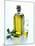 A Bottle and a Carafe of Olive Oil with an Olive Sprig-Alena Hrbkova-Mounted Photographic Print