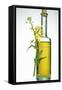 A Bottle of Rapeseed Oil with Flowers-Bodo A^ Schieren-Framed Stretched Canvas