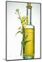 A Bottle of Rapeseed Oil with Flowers-Bodo A^ Schieren-Mounted Photographic Print