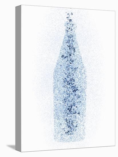 A Bottle with Water Pearls-Petr Gross-Stretched Canvas