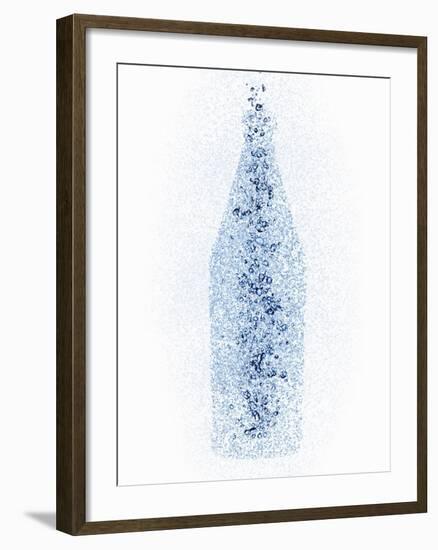 A Bottle with Water Pearls-Petr Gross-Framed Photographic Print