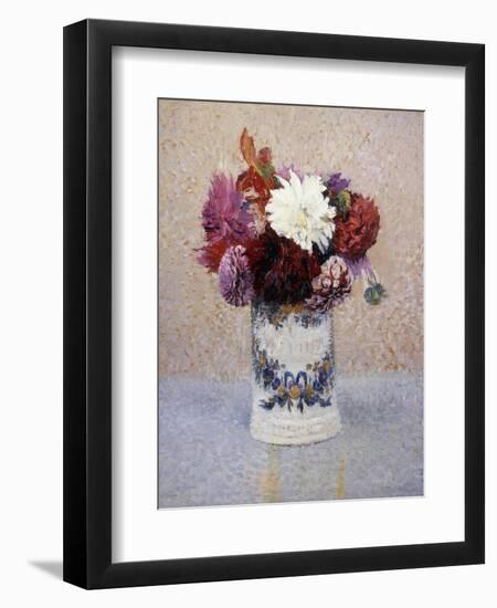 A Bouquet of Dahlias-Henri Martin-Framed Premium Giclee Print