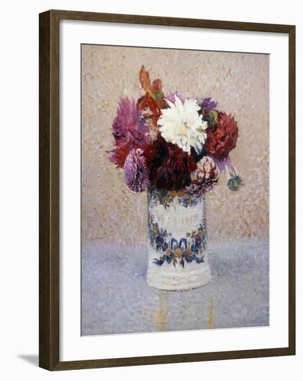 A Bouquet of Dahlias-Henri Martin-Framed Giclee Print