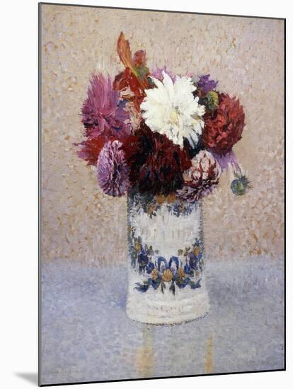 A Bouquet of Dahlias-Henri Martin-Mounted Giclee Print