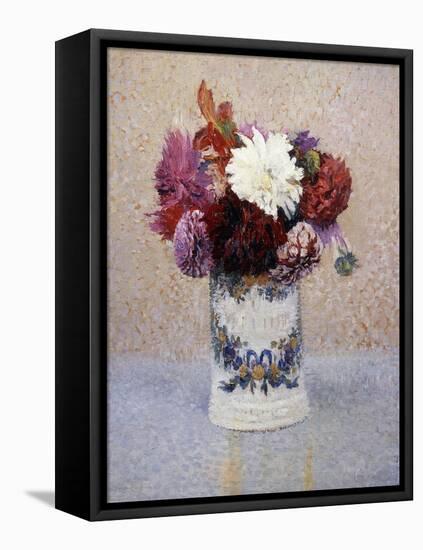 A Bouquet of Dahlias-Henri Martin-Framed Stretched Canvas