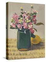 A Bouquet OF Flowers and a Lemon, 1924-Félix Vallotton-Stretched Canvas