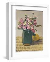 A Bouquet OF Flowers and a Lemon, 1924-Félix Vallotton-Framed Giclee Print