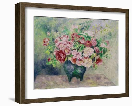 A Bouquet of Flowers-Pierre-Auguste Renoir-Framed Premium Giclee Print