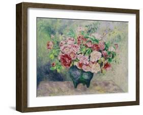 A Bouquet of Flowers-Pierre-Auguste Renoir-Framed Premium Giclee Print