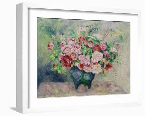 A Bouquet of Flowers-Pierre-Auguste Renoir-Framed Premium Giclee Print