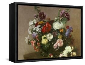 A Bouquet of Mixed Flowers, 1881-Henri Fantin-Latour-Framed Stretched Canvas