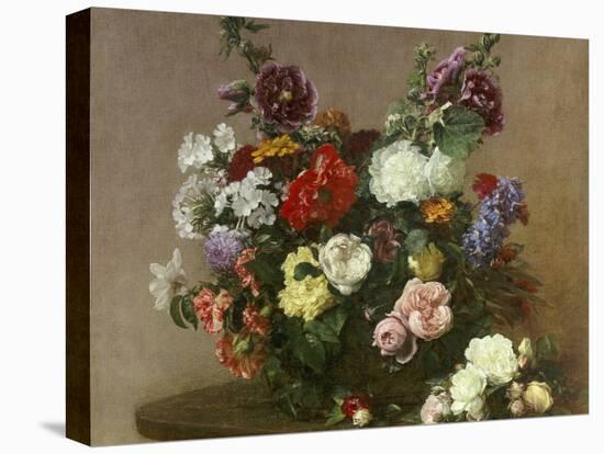 A Bouquet of Mixed Flowers, 1881-Henri Fantin-Latour-Stretched Canvas