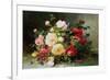 A Bouquet of Roses-Eugene Henri Cauchois-Framed Giclee Print