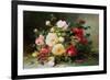 A Bouquet of Roses-Eugene Henri Cauchois-Framed Giclee Print