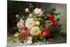 A Bouquet of Roses-Eugene Henri Cauchois-Mounted Giclee Print