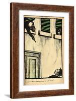 A Bourgeois Fires from His Window on a Passerby, from 'Crimes and Punishments'-Félix Vallotton-Framed Giclee Print