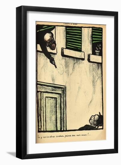 A Bourgeois Fires from His Window on a Passerby, from 'Crimes and Punishments'-Félix Vallotton-Framed Giclee Print