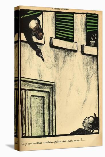 A Bourgeois Fires from His Window on a Passerby, from 'Crimes and Punishments'-Félix Vallotton-Stretched Canvas