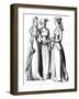 A Bourgeoise, a Peasant and a Noble Women, 14th Century-A Bisson-Framed Giclee Print