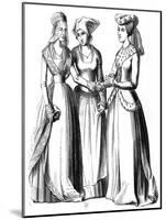 A Bourgeoise, a Peasant and a Noble Women, 14th Century-A Bisson-Mounted Giclee Print
