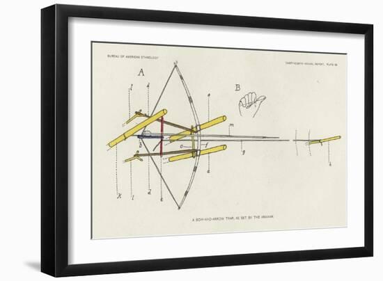 A Bow-And-Arrow Trap, as Set by the Arawak-null-Framed Giclee Print