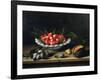 A Bowl of Cherries with Plums and a Melon, 1635 (Oil on Panel)-Louise Moillon-Framed Giclee Print