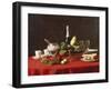 A Bowl of Fruit and a Bottle of Champagne, 19th Century-Jules Larcher-Framed Giclee Print