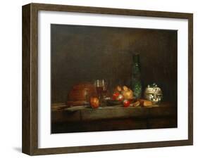 A Bowl of Olives-Jean-Baptiste Simeon Chardin-Framed Giclee Print