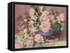 A Bowl of Pink Roses-Melicent Grose-Framed Stretched Canvas