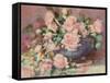 A Bowl of Pink Roses-Melicent Grose-Framed Stretched Canvas