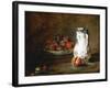 A Bowl of Plums-Jean-Baptiste Simeon Chardin-Framed Giclee Print