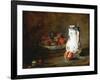 A Bowl of Plums-Jean-Baptiste Simeon Chardin-Framed Giclee Print