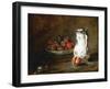 A Bowl of Plums-Jean-Baptiste Simeon Chardin-Framed Giclee Print