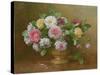 A Bowl of Roses-Albert Williams-Stretched Canvas