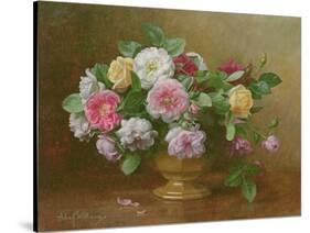 A Bowl of Roses-Albert Williams-Stretched Canvas