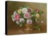 A Bowl of Roses-Albert Williams-Stretched Canvas