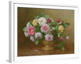 A Bowl of Roses-Albert Williams-Framed Giclee Print