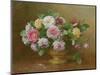 A Bowl of Roses-Albert Williams-Mounted Giclee Print