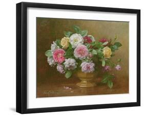 A Bowl of Roses-Albert Williams-Framed Giclee Print