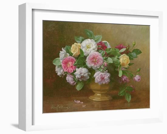 A Bowl of Roses-Albert Williams-Framed Giclee Print