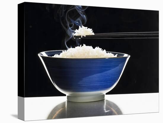 A Bowl of Steaming Rice-Peter Rees-Stretched Canvas
