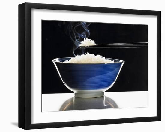 A Bowl of Steaming Rice-Peter Rees-Framed Photographic Print