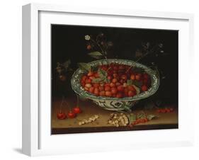 A Bowl of Strawberries-Joseph Bail-Framed Giclee Print