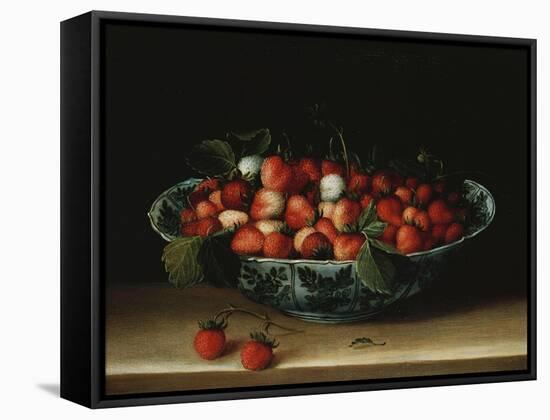 A Bowl of Strawberries-Hendrik Avercamp-Framed Stretched Canvas