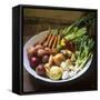 A Bowl of Vegetables, Citrus Fruits and Spices-Tara Fisher-Framed Stretched Canvas