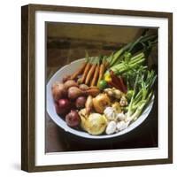 A Bowl of Vegetables, Citrus Fruits and Spices-Tara Fisher-Framed Photographic Print