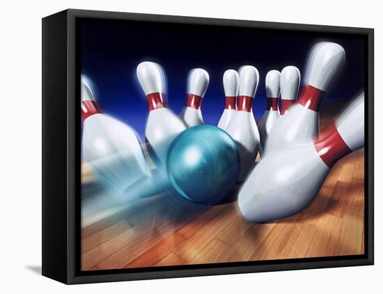 A Bowling Strike-Matthias Kulka-Framed Stretched Canvas