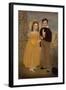 A Boy and a Girl in a Garden-Joseph Goodhue Chandler-Framed Giclee Print