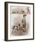 A Boy and His Dog in Trouble for Chasing Chickens-G.L. Stampa-Framed Art Print